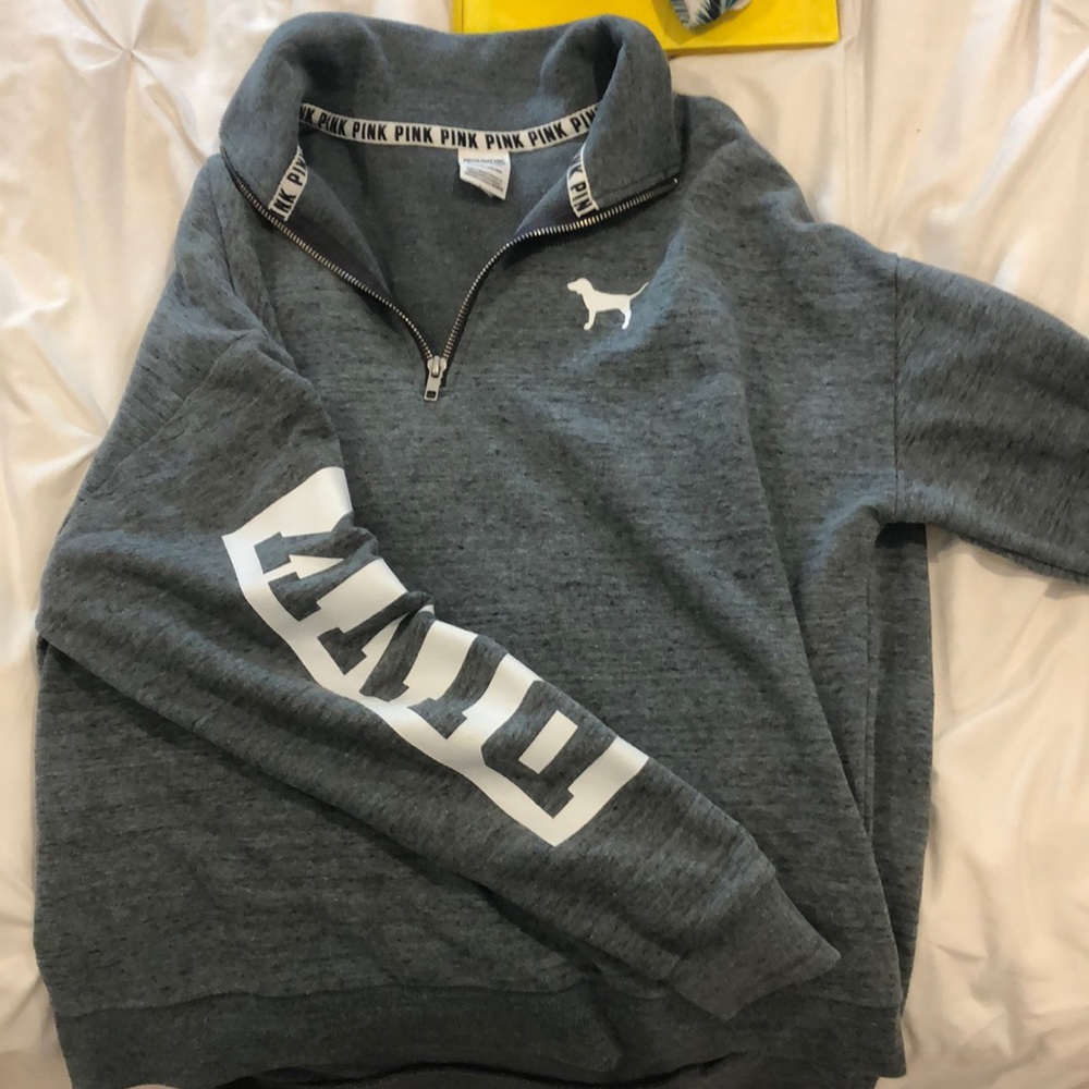 VS Pink quarter zip sweatshirt